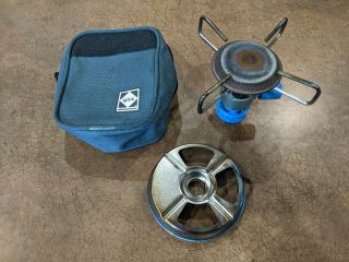 Vintage Camping Gaz Stove Turbo 270 In Case,  Great For Backpacking,  All Parts In