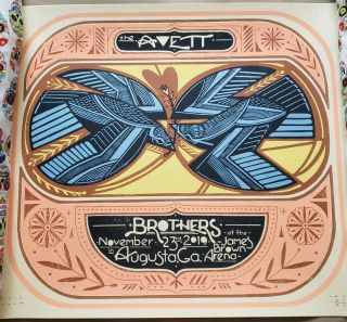 The Avett Brothers Poster 2019 Augusta,  Ga Signed/ 20 Ap Rare