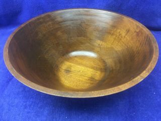 Large 12 " Vintage Mid Century Real Walnut Wood / Wooden Bowl S&h