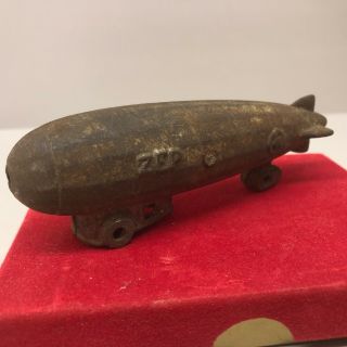Antique Cast Iron Toy Zeppelin 5 " Pull Toy (aee730)