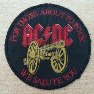 Ac/dc Rare Patch Vintage For Those About To Rock 1981