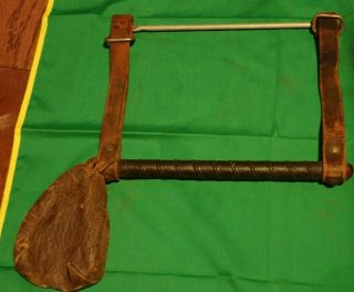 Rare Vintage Wood Shaft Golf Club Cart And Ball Holder Neat Old