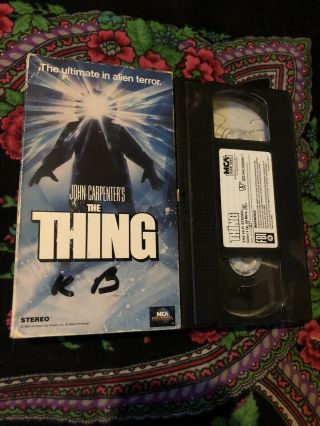 The Thing Vhs 1982 Rare John Carpenter Kurt Russell Horror Screened Ships