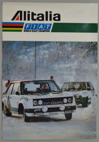 Fiat World Rally Champion,  Large Poster,  Cars Racing Through Snow,  Rare Buy Now
