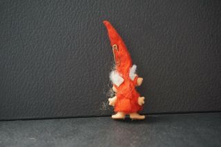Vintage Reisler Troll Doll 60 ' s Christmas Elf Pencil Topper 1966 Made in Denmark 2