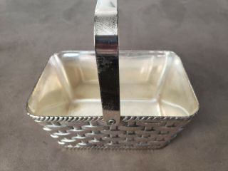 Very Rare.  Vintage F.  B.  Rogers Silver Plated Rectangular Basket With Handle.