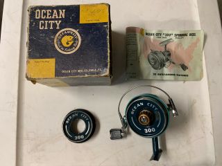 Vintage Ocean City No.  300 Spinning Fishing Reel - Rare