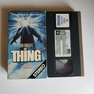 The Thing Rare Oop 1982 Mca Rainbow Vhs Horror Sci - Fi John Carpenter