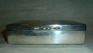 Vintage Engine Turned Aristocrat Silver Plate Cigarette Box with Wood Liner 3