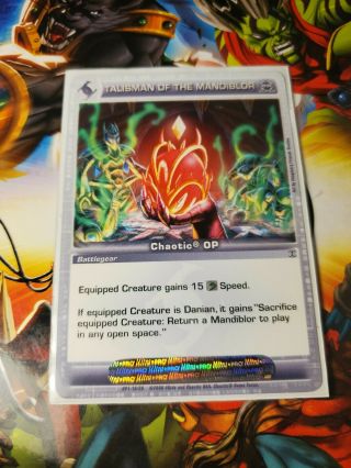 Chaotic Rare Op Promo Tailsman Of The Mandiblor W/chaor Sleeve Ccg Tgc