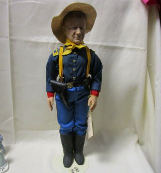 1982 Effanbee Vintage John Wayne Military Doll Legend Series 18in Tall