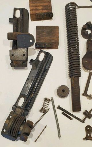 Antique Singer Model 27 Sewing Machine Parts 1908 & 1910 Spring,  Hinges,  Screws 2