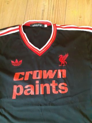 Vintage 1985 Liverpool Crown Paints Shirt Rare black adidas prototype 2