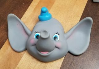 Rare Vintage Walt Disney Dumbo Rubber Head Wall Plaque