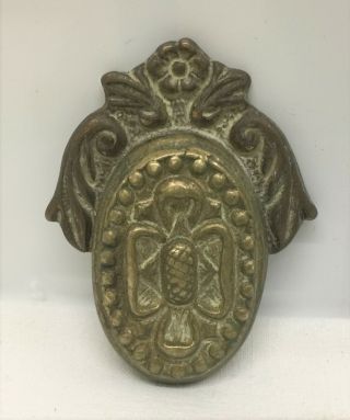 Rare Ornate Safe Key Hole Cover / Escutcheon