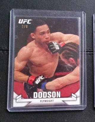 2/8 John Dodson Red Ruby Parallel 2013 Topps Ufc Knockout Mma Rare Non Auto
