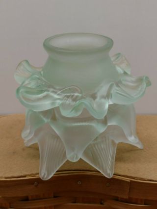 Vintage Antique Glass Lamp Shade - Fitter 2 " Flower Petal
