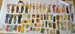 Vintage Paper Dolls Tyrone Power Lana Turner & More W/clothes 1930 - 40 
