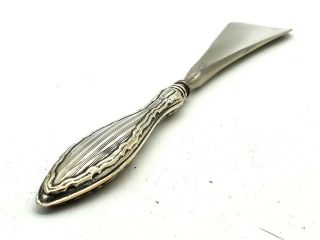 Antique Sterling Silver Shoe Horn.  Stainless Top & Silver Handle,  Circa 1910 