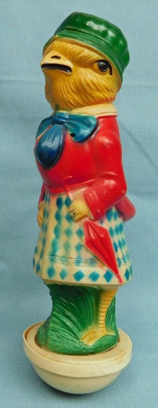 Rare Antique Viscoloid Celluloid Roly Poly Chicken Ca.  1920 - Cond