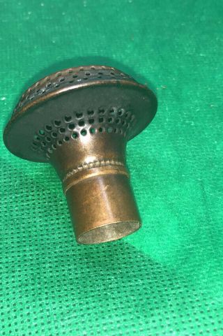 B&H Lamp Bradley&Hubbard Oil Mushroom Flame Spreader Cone Brass Color Antique 2