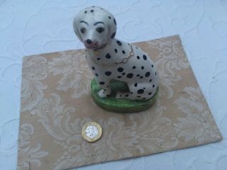 Antique Vintage Staffordshire Dog Figurine Spotted Dog Dalmatian Spaniel