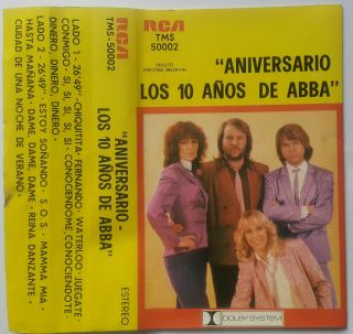 Abba - Aniversario - Rare Argentina Cassette