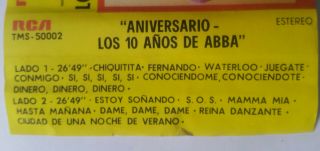 ABBA - Aniversario - RARE ARGENTINA CASSETTE 2