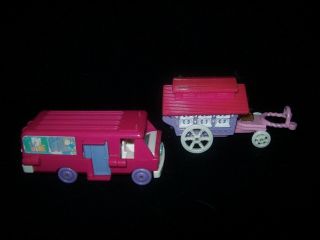 Vintage Polly Pocket Circus Wagon & Home On The Go (no Dolls/accessories)
