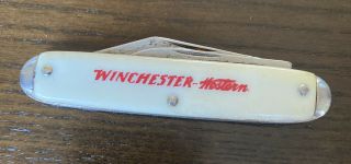 Vintage Winchester Advertising 2 Blade Pocket Knife Very Rare