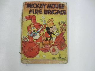Vintage 1936 Walt Disney Mickey Mouse Fire Brigade Book Very Rare