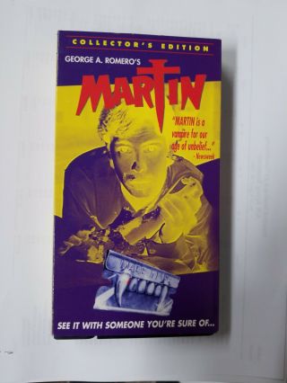 Martin Vhs Horror,  George Romero Rare Collectors Edition