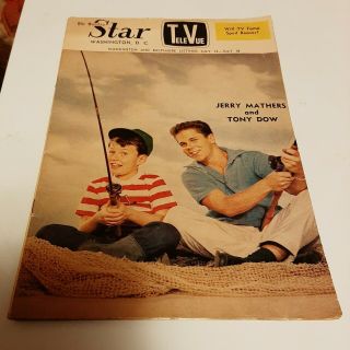 Rare Vintage 1959 The Sunday Star Tele Vue Leave It To Beaver Tv Guide