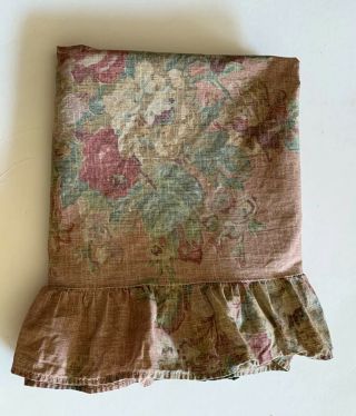 Vintage Rare Ralph Lauren Maura Floral Flat Bed Sheet - Queen