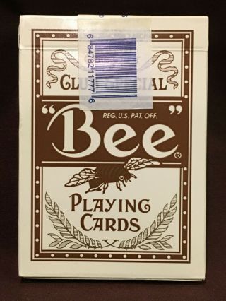 Rare Las Vegas Wynn Casino Played Red Bee Cards Blue Seal Brown Box