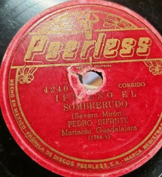 " Latin Tejano Tex Mex  Pedro Infante  Sombrerudo  Rare 78 "