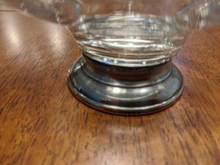 WEB Sterling Silver Base Glass/Crystal Divided Mayo Relish Dish Bowl 3