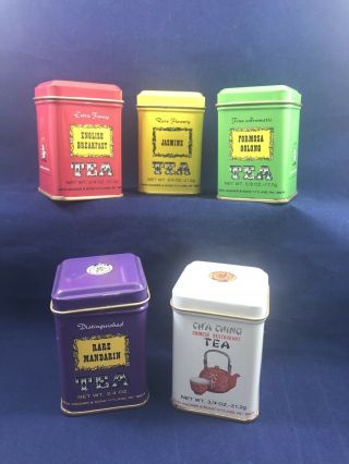 Vintage Mini Tea Tins John Wagner & Sons Ivyland Pa Jasmine Rare Mandrin Oolong