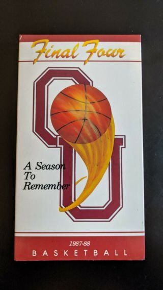 Rare 1987 - 88 Final Four A Season To Remember Oklahoma Sooner Basketball Vhs