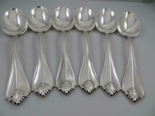 6 Soup Spoons King James Oneida Ltd 1881 Rogers Silverplate Flatware