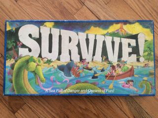 Vintage,  1982,  Survive,  Board Game,  Parker Brothers,  Complete,  Very Rare