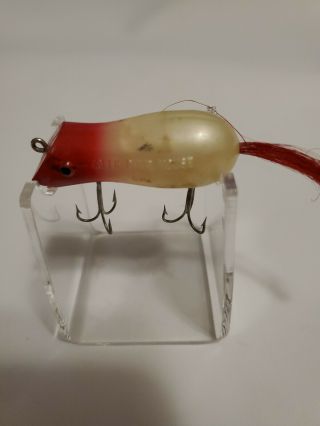 Vintage Creek Chub Mouse Fishing Lure 2380 Red And White