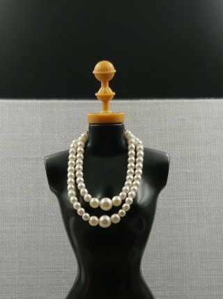 Vintage Tammy Doll Double White Graduated Pearl Necklace Japan
