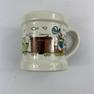 Rare Vintage Walt Disney Productions Donald Duck & Chipmunks Coffee Cup Mug