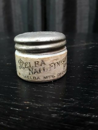 Antique Bottle Jar Melba Manicure Nail Paste