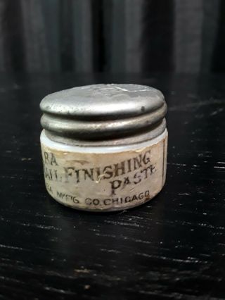 Antique Bottle Jar MELBA Manicure Nail Paste 2