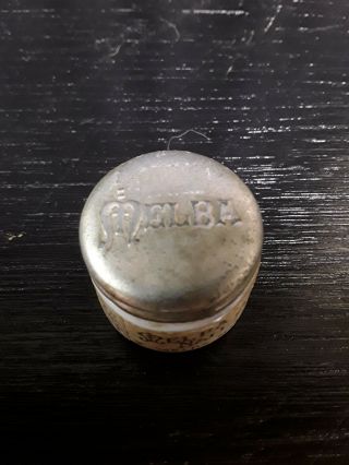 Antique Bottle Jar MELBA Manicure Nail Paste 3