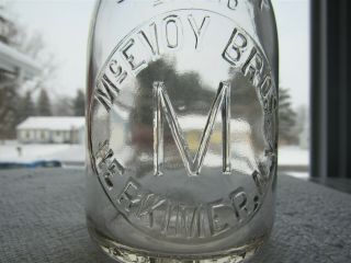 Trep Milk Bottle Mcevoy Bros Dairy Farm Herkimer Ny Herkimer County 1942 Rare