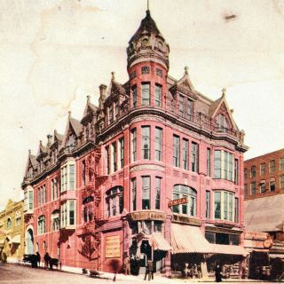Antique 1900s Ymca Pink Building St Saint Joseph Missouri Postcard
