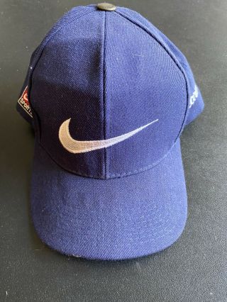 Rare Vintage Nike Team Sports Carmen Swoosh Snapback Hat Cap Wool Acrylic
